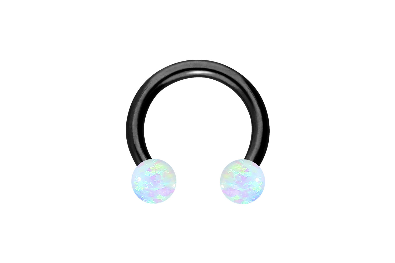 Titan Hufeisenring Piercing SYNTHETISCHE OPALE